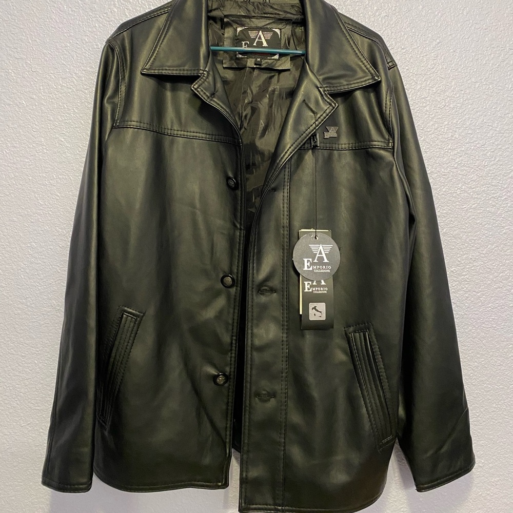 Italian Men’s High Quality Faux Leather Jacket